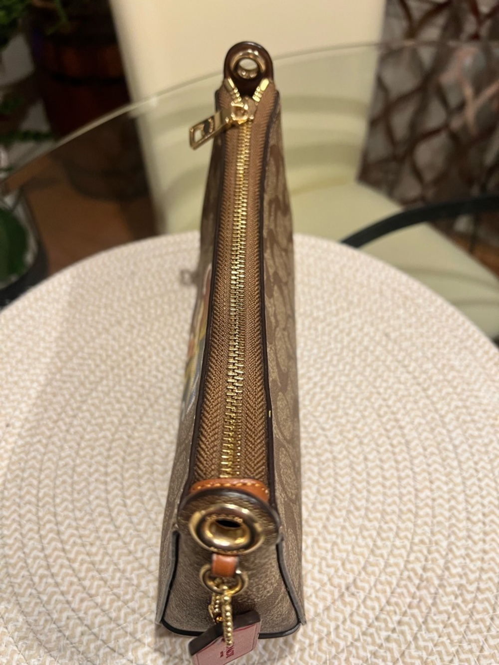 Coach Brown Signature Crossbody with Rainbow Strap - Picture 8 of 9